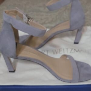Stuart Weitzman Light Blue Suede Heels
